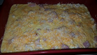 Gluten free, Keto Friendly, Low Carb Ham and Egg Bake