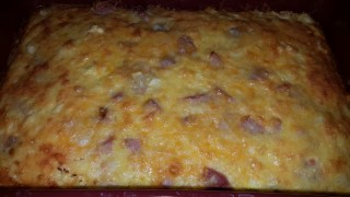 Gluten free, Keto Friendly, Low Carb Ham and Egg Bake